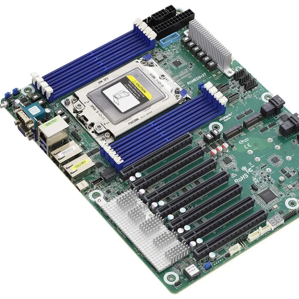 Dual Socket Sp3 Epyc Motherboard - เหมาะสำหรับเมนบอร์ดเซิร์ฟเวอร์ ASRock Rack ROMED8-2T ของแท้ รองรับ