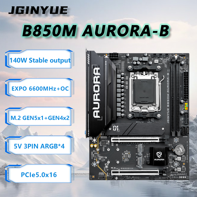 Am5 Micro Atx Pcie 5.0 Motherboard - เมนบอร์ด JGINYUE B850M AURORA-B รุ่นใหม่ รองรับ