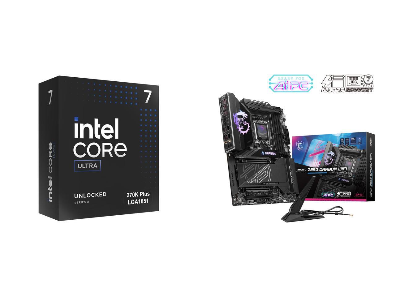 Z890 Wi-Fi 7 Motherboard - ชุดคอมโบซีพียูและเมนบอร์ด - ชุด Intel BX80768270K พร้อม