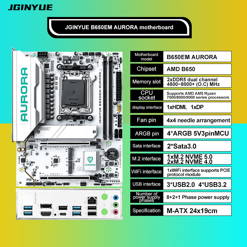 เมนบอร์ดเกมมิ่ง B650 MATX AMD  - Am5 Micro Atx Pcie 5.0 Motherboard บทวิจารณ์และราคา