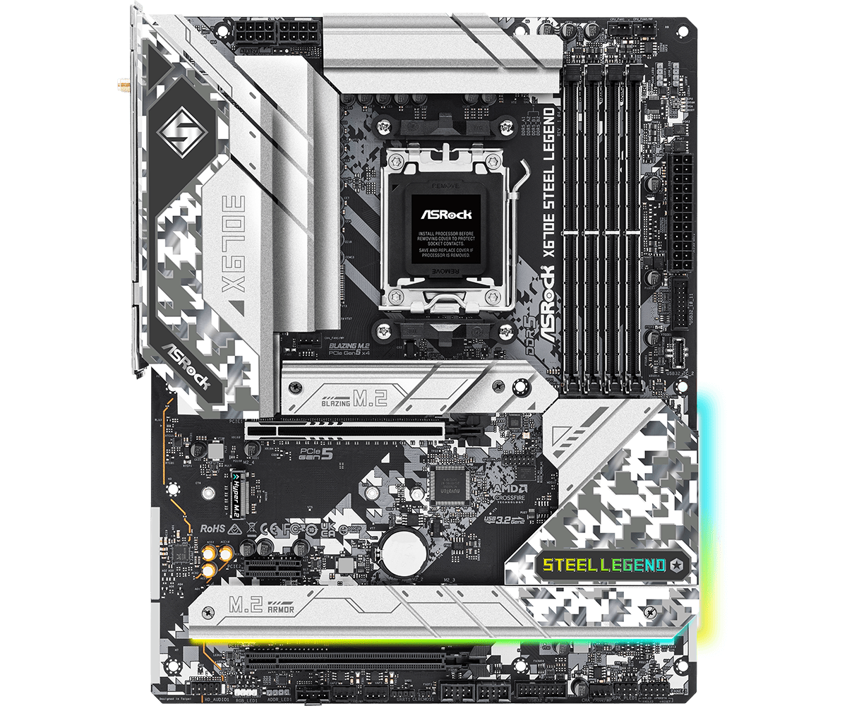 เมนบอร์ด ASROCK X670E STEEL LE - X870E Atx Motherboard บทวิจารณ์และราคา