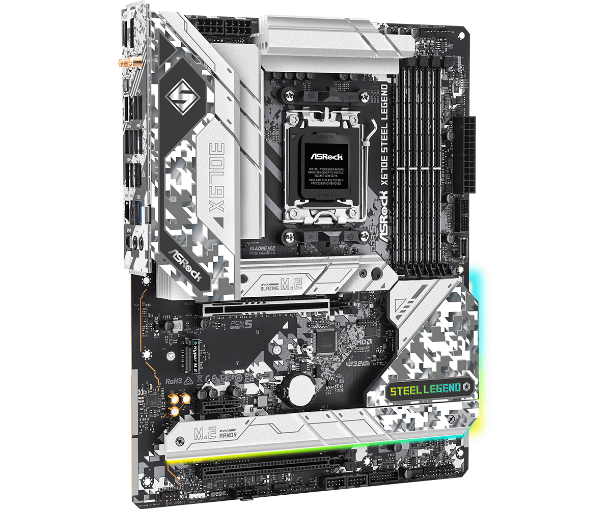 เมนบอร์ด ASROCK X670E STEEL LE - X870E Atx Motherboard บทวิจารณ์และราคา