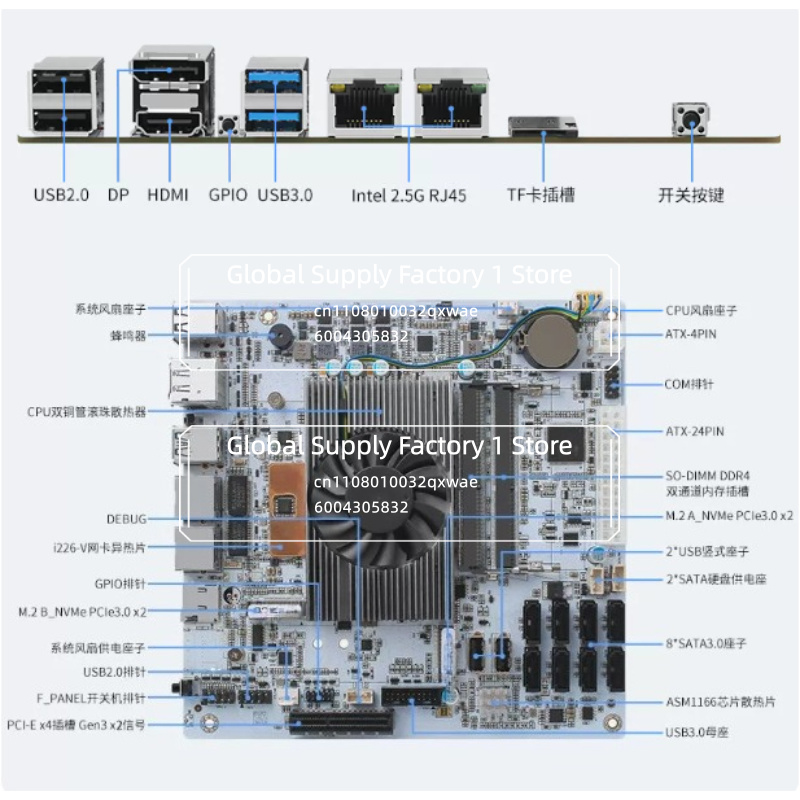 เมนบอร์ด NAS Mini ITX M11 พร้อ - Mini Itx Dual 2.5G Nas Motherboard บทวิจารณ์และราคา