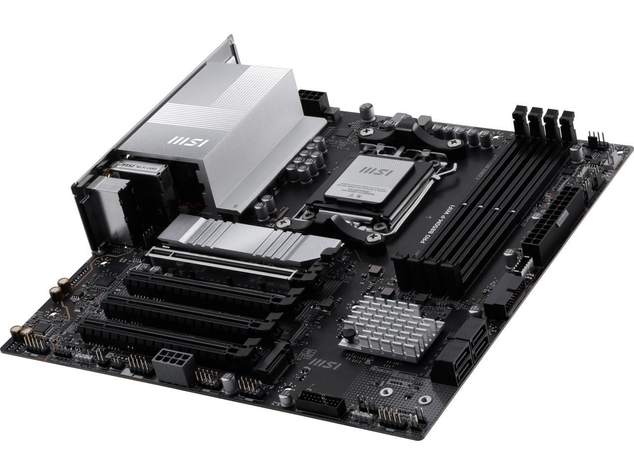 MSI PRO B850M-P WIFI AM5 AMD B - Am5 Micro Atx Pcie 5.0 Motherboard บทวิจารณ์และราคา